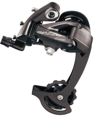 microSHIFT Mezzo RD-M36 8-9 Speed Rear Derailleur - Black - Long Cage}, Black