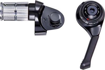 microSHIFT BS-M12 Bar End Shifter - SRAM Eagle - Black - Right Side, Black