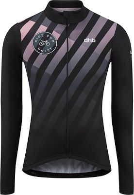 dhb Ride for Unity Long Sleeve Jersey - BLACK-PINK - M}, BLACK-PINK