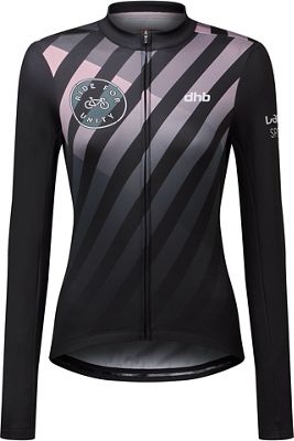 dhb Ride for Unity Womens Long Sleeve Jersey - BLACK-PINK - UK 14}, BLACK-PINK
