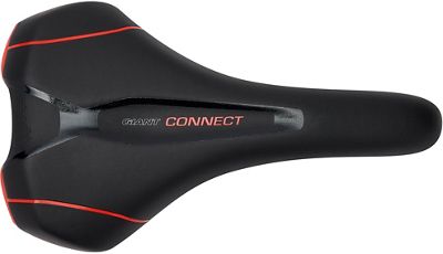 Giant Connect Upright Saddle - Steel Rails - Black Base - BLACK-RED
