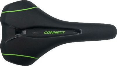 Giant Connect Upright Saddle - Steel Rails - Black-Green