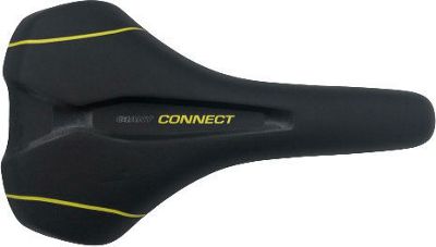 Giant Connect Upright Saddle - Steel Rails - Black-Yellow