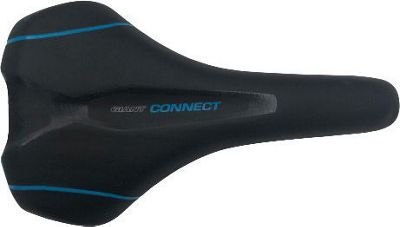 Giant Connect Upright Saddle - Steel Rails - - black-blue