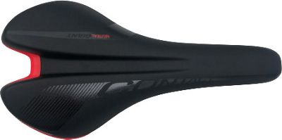 Giant Contact Upright Saddle - Steel Rails - BLACK-RED