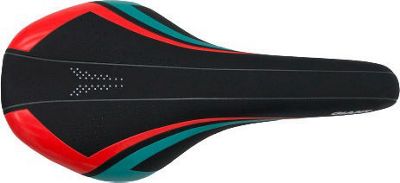 Velo VL-1359 Saddle - Noir/Rouge - Steel Rails, Noir/Rouge