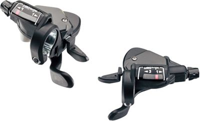 microSHIFT TS39-9 3x9 Speed MTB Speed Gear Shifters - Black - Pair, Black