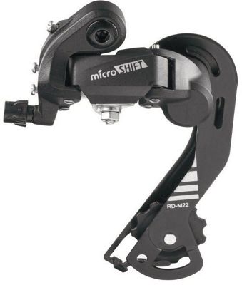 microSHIFT RD-M21 6-7 Speed Rear Derailleur - Black - Long Cage, Black