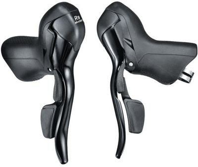 microSHIFT R472 2x7 Speed Gear-Brake Levers - Black - Pair, Black
