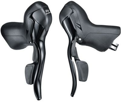 microSHIFT R8 2x8 Speed Dual Control Lever Set - Black - Pair}, Black