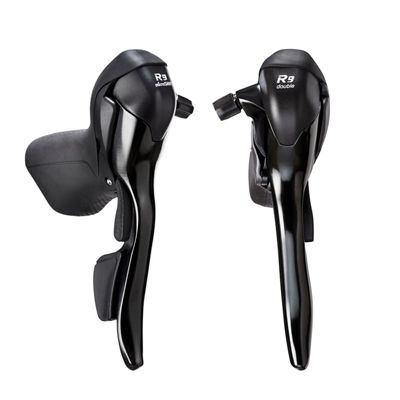 microSHIFT R9 2x9 Speed Dual Control Lever Set - Black - Pair}, Black