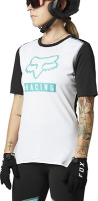 Fox Racing Women's Ranger Short Sleeve Jersey 2021 - bianco - nero - XL, bianco - nero