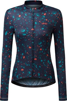 dhb Moda Womens Long Sleeve Jersey - FIAMMA 2021 - Navy-Orange - UK 6, Navy-Orange