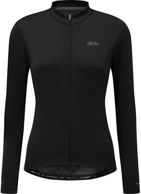 dhb Women's Long Sleeve Jersey 2.0 - Black - UK 16}, Black