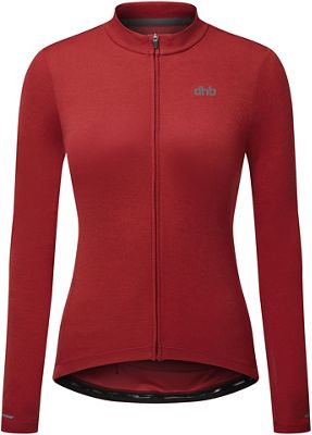 dhb Women's Long Sleeve Jersey 2.0 - Dark Red - UK 16}, Dark Red