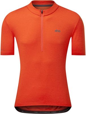 dhb 1-4 Zip Short Sleeve Jersey 2.0 - Orange - XL}, Orange