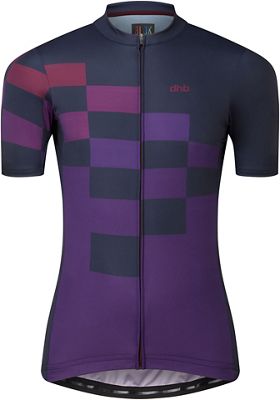 dhb Blok Short Sleeve Jersey - Grid 2021 - Navy-Purple - M}, Navy-Purple