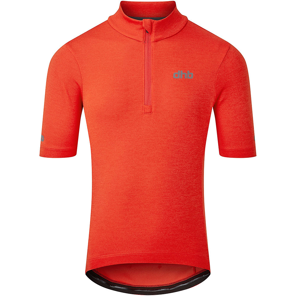 dhb Kids 1-4 Zip Short Sleeve Jersey 2021 - Rojo - 8-10 Years, Rojo
