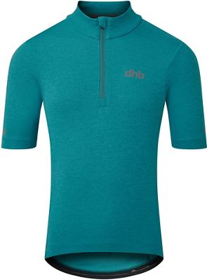 dhb Kids 1-4 Zip Short Sleeve Jersey - Turquoise - 6-8 Years}, Turquoise