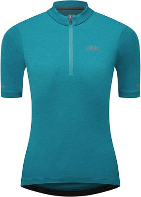 dhb Women's 1-4 Zip Short Sleeve Jersey 2.0 - Ocean Depths - UK 14}, Ocean Depths