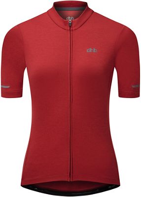 dhb Women's Short Sleeve Jersey 2.0 - Dark Red - UK 16}, Dark Red