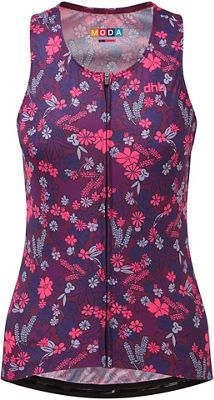 dhb Moda Womens Sleeveless Jersey - FIORI 2021 - Purple - UK 10}, Purple