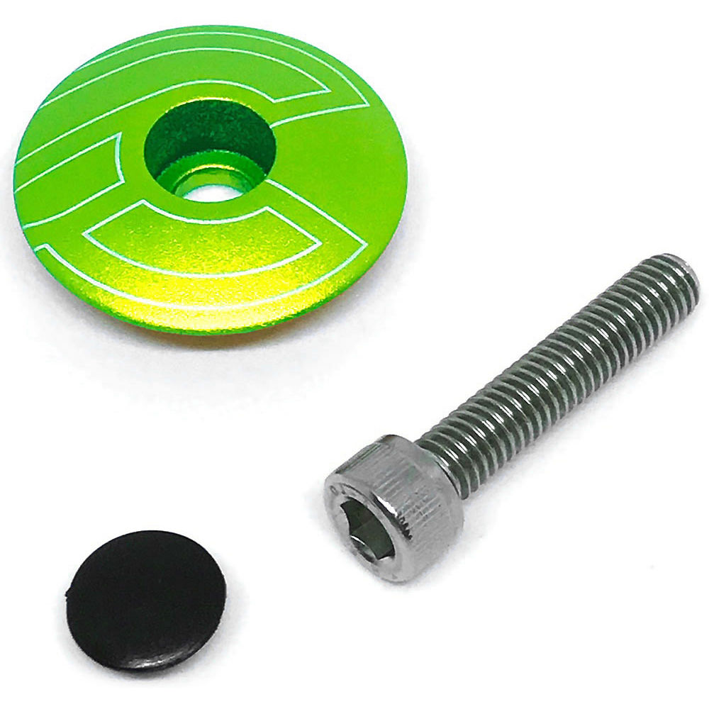 Cinelli Top Cap with Bolt - Vert - 1.1/8, Vert