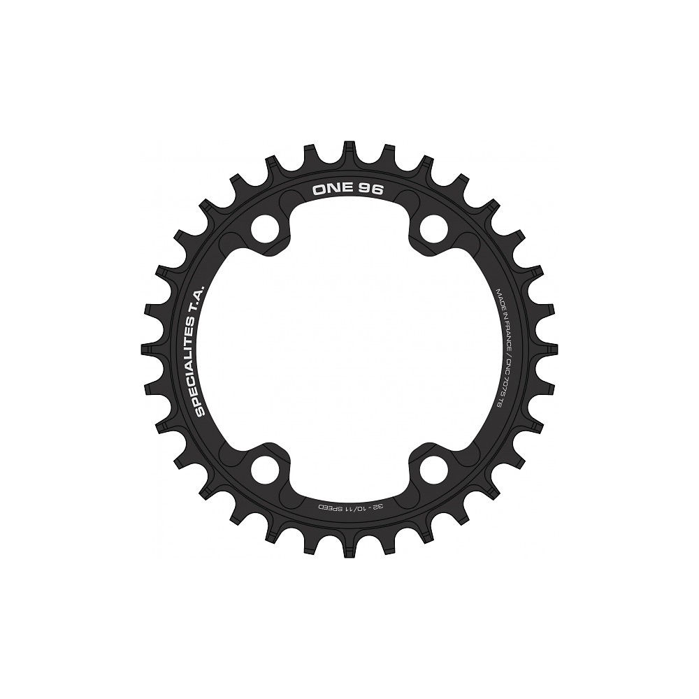 TA One Mountain Bike Chain Ring (96 BCD) - Black - 32t}, Black