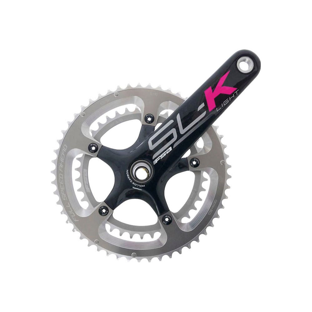 FSA SL-K Light 10 Speed Carbon Chainset - Noir - Rose - 50.34t, Noir - Rose