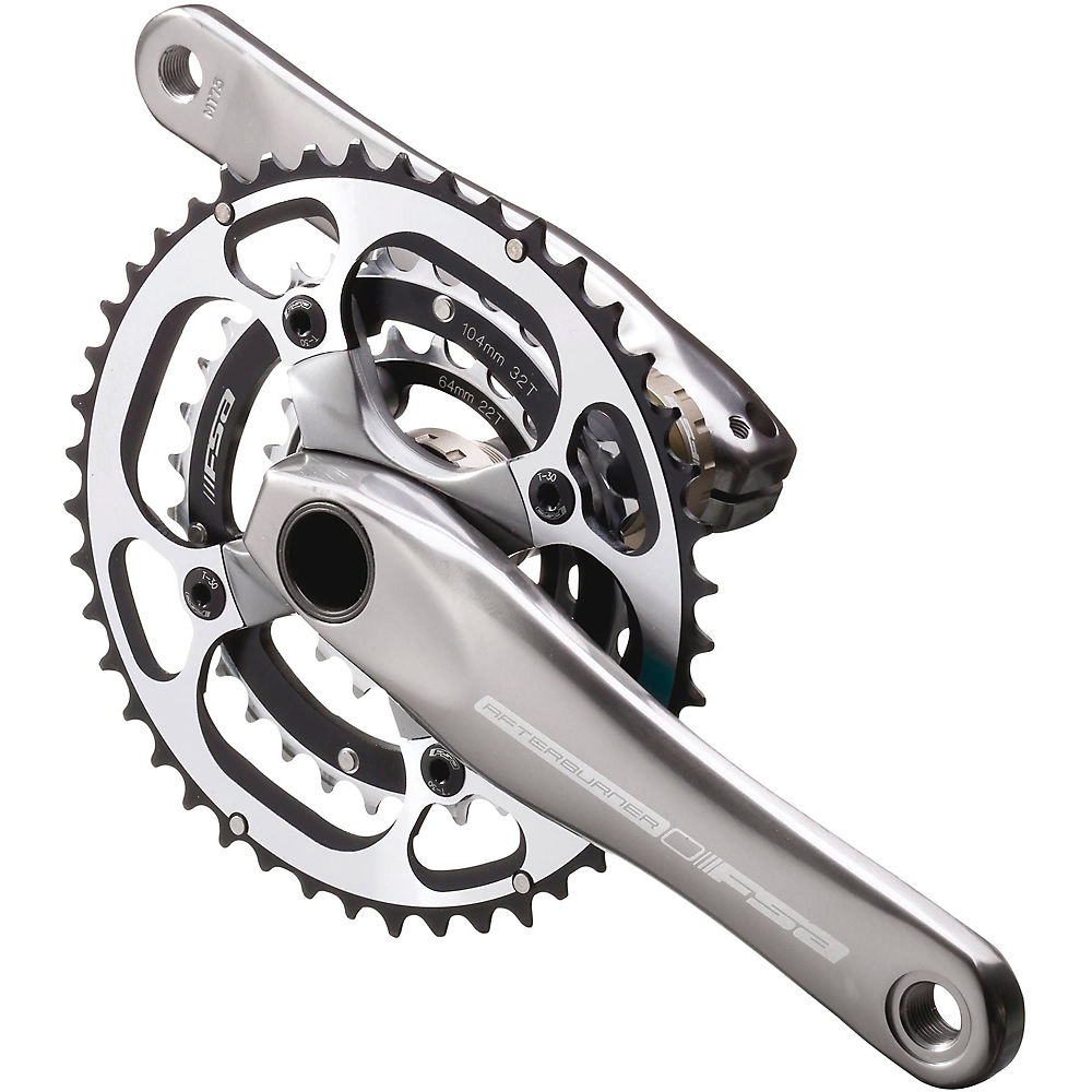 FSA Afterburner 9 Speed Chainset - Noir - 44.32.22t, Noir
