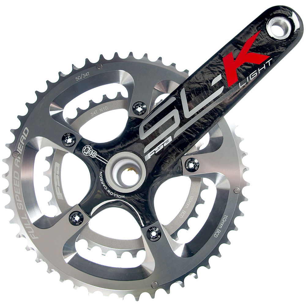 FSA SL-K BB386 10 Speed Chainset - Noir - 52.36t, Noir