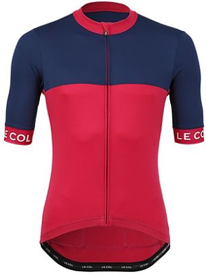 LE COL Sport Cycling Jersey II SS21 - Pomegranate-Navy, Pomegranate-Navy