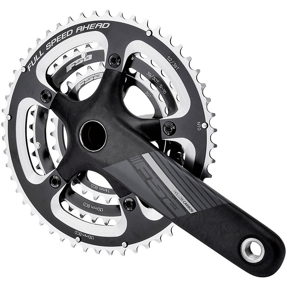 FSA Non Series MegaExo Triple Crankset 2016 - Noir-Gris - 52.39.30t, Noir-Gris