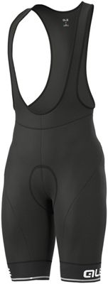 Alé Solid Blend Winter Cycling Bib Shorts AW20 - Black-White - XXXL}, Black-White