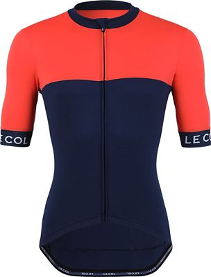LE COL Sport Lightweight Cycling Jersey SS21 - Blu Scuro/Coral - XXL, Blu Scuro/Coral