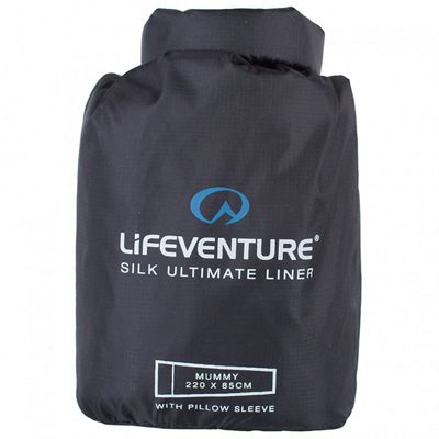 Lifeventure Silk Ultimate Sleeping Bag Liner (Mummy) SS21 - Noir, Noir