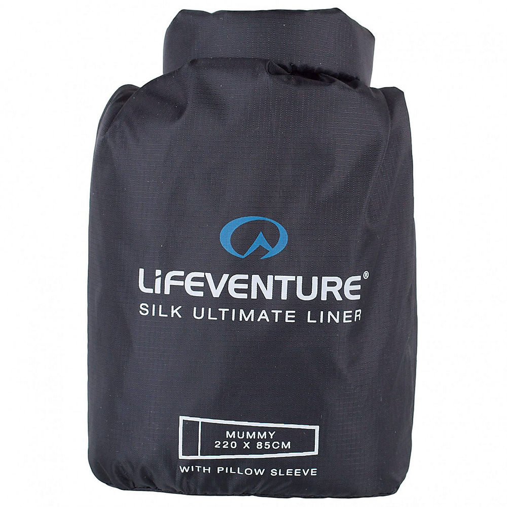 Image of Lifeventure Silk Ultimate Sleeping Bag Liner (Mummy) SS21 - Black, Black