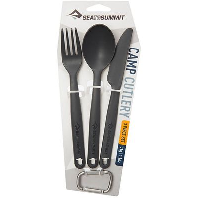 Sea To Summit Camp Cutlery Set - 3pc SS21 - Charcoal, Charcoal