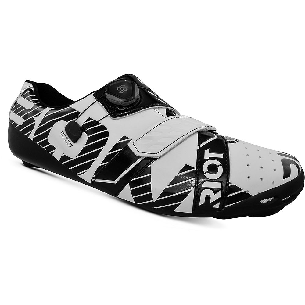 Bont Riot Road Plus Cycling Shoes (Wide Fit) 2021 - Blanco-Negro - EU 48, Blanco-Negro