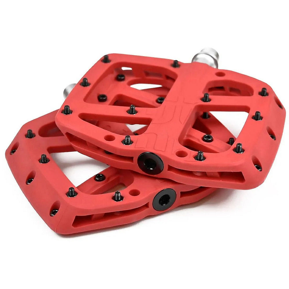 E Thirteen Base Flat Pedal - Bright Red, Bright Red