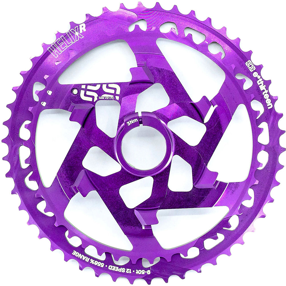 E Thirteen Helix 12 Speed Cassette Cluster - Eggplant - 42-50t, Eggplant