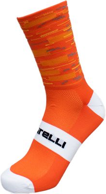 Castelli Velocissimo Kit 13cm Cycling Socks - Orange - XXL}, Orange