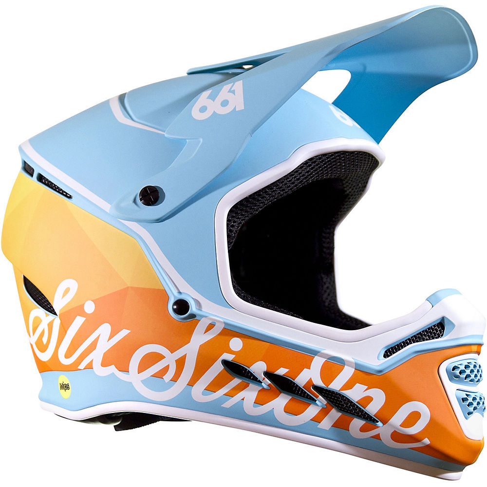 SixSixOne Youth Reset MIPS Helmet 2021 - Geo Blorange - 2XS, Geo Blorange