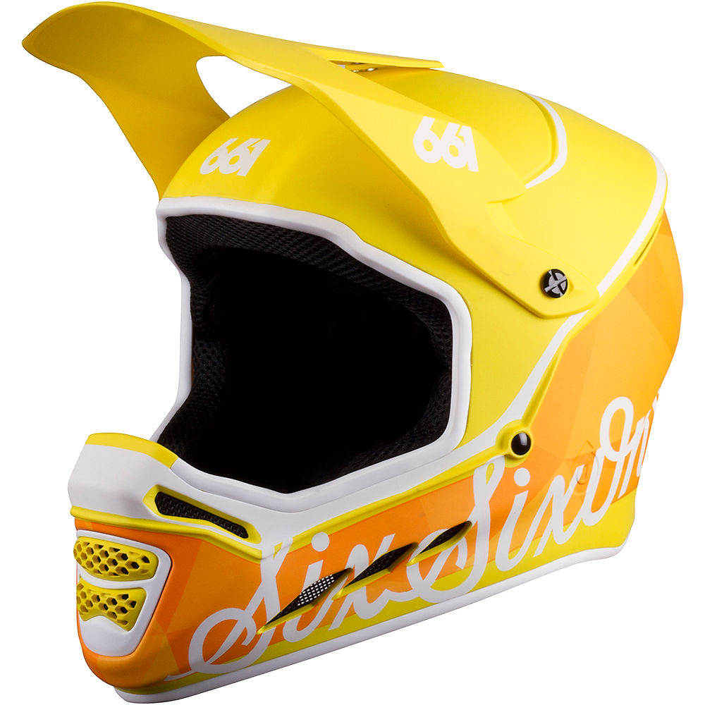 SixSixOne Youth Reset Full Face Helmet 2021 - Geo Citrus - 2XS, Geo Citrus