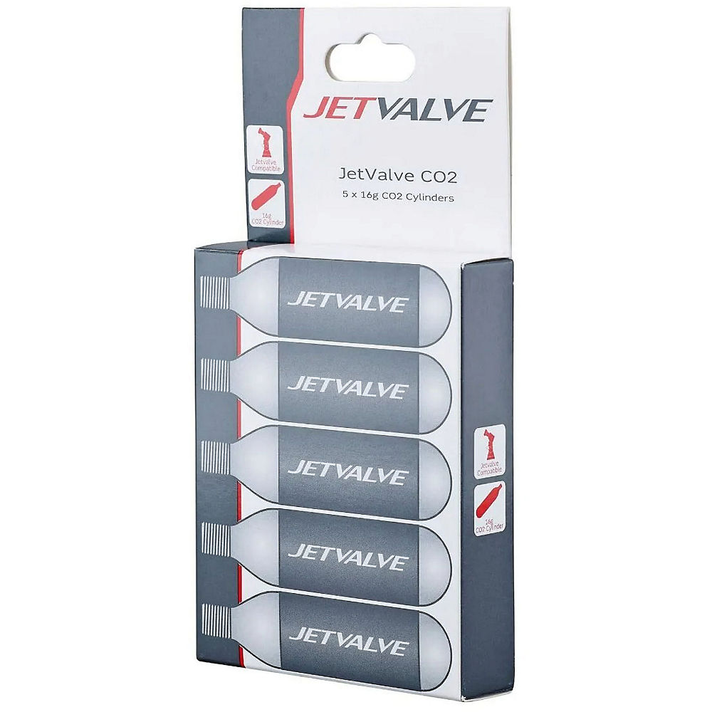 Weldtite Jetvalve 16g CO2 Cyclinders - Argent - 5 Pack, Argent