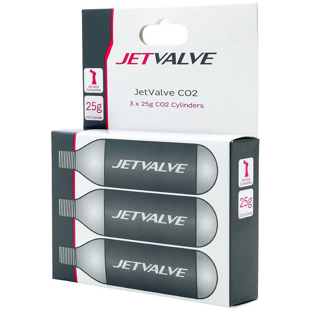 Weldtite Jetvalve 25g CO2 Cyclinders - Argent - 3 Pack, Argent