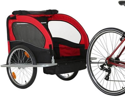 ETC Doppio Double Child Trailer - rosso, rosso