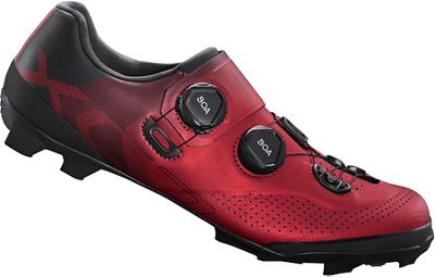 Shimano XC7 Carbon MTB SPD Shoes (XC702) 2021 - Red - EU 47.3}, Red