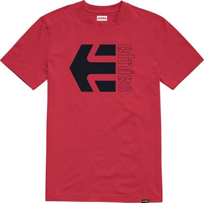 Maglietta Etnies Corp Combo AW21 - rosso - nero, rosso - nero