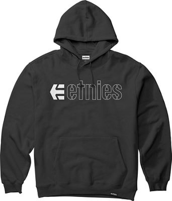 Etnies Ecorp Hoodie AW21 - Black-White - M, Black-White